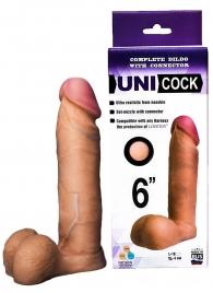 Насадка для страпона фаллической формы UNICOCK 6  - 18 см. - LOVETOY (А-Полимер) - купить с доставкой в Кирове