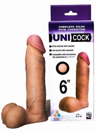 Насадка для страпона фаллической формы UNICOCK 6  - 18 см. - LOVETOY (А-Полимер) - купить с доставкой в Кирове