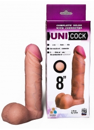 Фаллическая насадка для страпона UNICOCK 8  - 20 см. - LOVETOY (А-Полимер) - купить с доставкой в Кирове