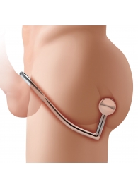 Кольцо на пенис с анальным стимулятором Stainless Steel Anal Hook   Cock Ring - BlueLine - в Кирове купить с доставкой
