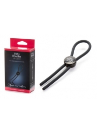 Тёмно-серое эрекционное кольцо с зажимом Again and Again Adjustable Cock Ring - Fifty Shades of Grey - в Кирове купить с доставкой