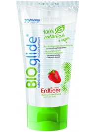 Гель-смазка на водной основе с ароматом клубники BioGlide - 80 мл. - Joy Division - купить с доставкой в Кирове