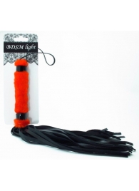 Нежная плеть с красным мехом BDSM Light - 43 см. - БДСМ Арсенал - купить с доставкой в Кирове