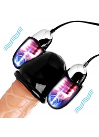 Черная стимулирующая насадка для головки полового члена Multi Speed Vibrating Penis Head Teaser - XR Brands - в Кирове купить с доставкой