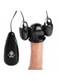 Черная стимулирующая насадка для головки полового члена Multi Speed Vibrating Penis Head Teaser - XR Brands - в Кирове купить с доставкой
