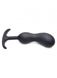 Черный массажер простаты с утяжелителями Premium Silicone Weighted Prostate Plug Large - 18,8 см. - XR Brands - в Кирове купить с доставкой