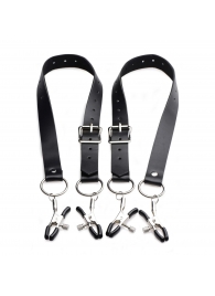 Ремни с зажимами для половых губ Spread Labia Spreader Straps with Clamps - XR Brands - купить с доставкой в Кирове