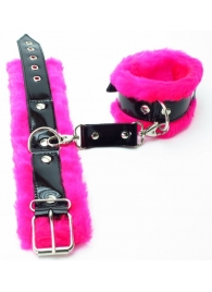 Оковы на ноги с розовым мехом BDSM Light - БДСМ Арсенал - купить с доставкой в Кирове