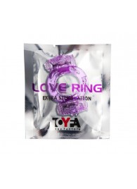 Фиолетовое виброкольцо с двумя вибропульками - Toyfa Basic - в Кирове купить с доставкой