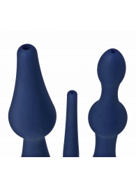 Набор из 3 универсальных насадок для анального душа Universal 3 Piece Silicone Enema Attachment Set - XR Brands - купить с доставкой в Кирове