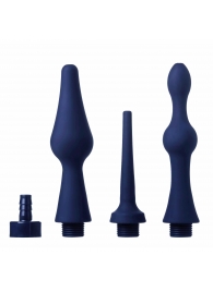 Набор из 3 универсальных насадок для анального душа Universal 3 Piece Silicone Enema Attachment Set - XR Brands - купить с доставкой в Кирове
