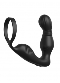 Черный вибростимулятор простаты с эрекционным кольцом Ass-Gasm Pro P-Spot Milker - Pipedream - в Кирове купить с доставкой