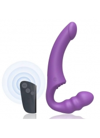 Фиолетовый безремневой страпон Straples Strap-On Dildo - Erokay - купить с доставкой в Кирове