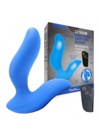 Синий вибромассажер простаты 3,5’’ Remote Control Curve P-spot Massager - 12 см. - Erokay - в Кирове купить с доставкой