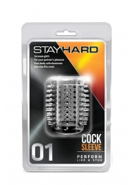 Прозрачная насадка с шипами STAY HARD COCK SLEEVE 01 CLEAR - Blush Novelties - в Кирове купить с доставкой