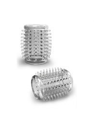 Прозрачная насадка с шипами STAY HARD COCK SLEEVE 01 CLEAR - Blush Novelties - в Кирове купить с доставкой