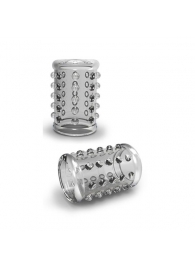 Прозрачная насадка на пенис с шишечками STAY HARD COCK SLEEVE 02 CLEAR - Blush Novelties - в Кирове купить с доставкой