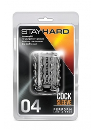 Прозрачная насадка с бороздками STAY HARD COCK SLEEVE 04 CLEAR - Blush Novelties - в Кирове купить с доставкой