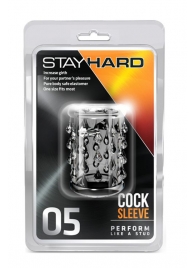 Прозрачная насадка с капельками STAY HARD COCK SLEEVE 05 CLEAR - Blush Novelties - в Кирове купить с доставкой