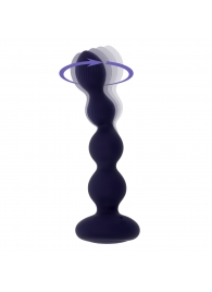 Фиолетовые анальные бусы с вибрацией и вращением Pleasure Orbit - 17,8 см. - Evolved