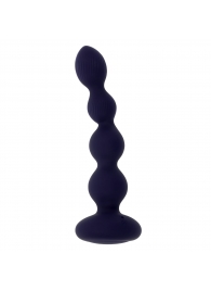 Фиолетовые анальные бусы с вибрацией и вращением Pleasure Orbit - 17,8 см. - Evolved