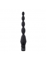 Черная анальная елочка с вибрацией Vibrating Butt Beads - 22 см. - Selopa