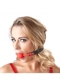 Силиконовый кляп-шар на чёрных ремешках Red Gag silicone - Orion - купить с доставкой в Кирове