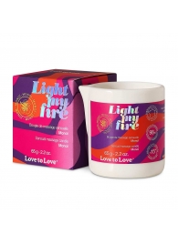 Массажная свеча Light My Fire с ароматом моной - 80 мл. - Love to Love - купить с доставкой в Кирове