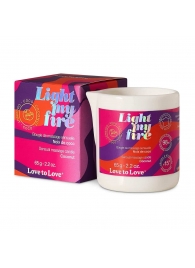 Массажная свеча Light My Fire Coconut с ароматом кокоса - 65 гр. - Love to Love - купить с доставкой в Кирове