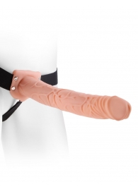 Фаллопротез телесного цвета Hollow Strap-On - 29 см. - Pipedream - купить с доставкой в Кирове