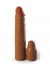 Коричневая насадка на член 2  Silicone X-tension - 20,3 см. - Pipedream - в Кирове купить с доставкой