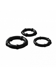 Набор из 3 черных эрекционных колец Babooom Ring Set - Adrien Lastic - в Кирове купить с доставкой