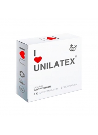 Ультратонкие презервативы Unilatex Ultra Thin - 3 шт. - Unilatex - купить с доставкой в Кирове