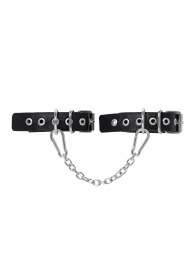 Черные оковы из одного ремешка с люверсами - Pecado - купить с доставкой в Кирове