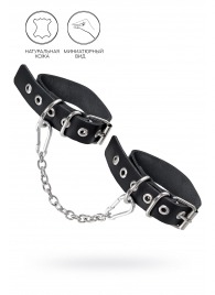 Черные оковы из одного ремешка с люверсами - Pecado - купить с доставкой в Кирове