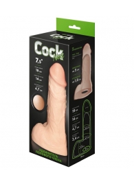 Телесный фаллоудлинитель с мошонкой Cock Next - 19 см. - LOVETOY (А-Полимер) - в Кирове купить с доставкой