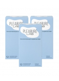Набор из 3 упаковок ультратонких презервативов Pleasure Lab (по 12 шт.) - Pleasure Lab - купить с доставкой в Кирове
