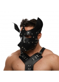 Черная кожаная маска «Собака» - Crazy Handmade - купить с доставкой в Кирове
