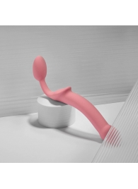 Розовый безремневой страпон Strap-on-me Semi-Realistic Bendable Strap-On size M - Strap-on-me - купить с доставкой в Кирове