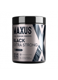 Черные утолщенные презервативы MAXUS Extra Strong с железным кейсом - 15 шт. - Maxus - купить с доставкой в Кирове