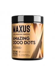 Точечные презервативы MAXUS 2000 Amazing Dots с железным кейсом - 15 шт. - Maxus - купить с доставкой в Кирове