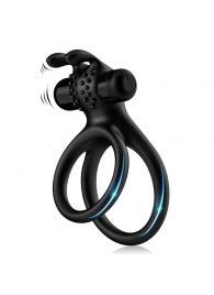 Черное эрекционное виброкольцо с подхватом мошонки Stay Hard - Boys of Toys - в Кирове купить с доставкой