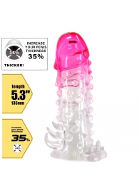 Прозрачно-розовая насадка на пенис Wilford - 13,5 см. - Baile - в Кирове купить с доставкой