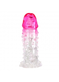 Прозрачно-розовая насадка на пенис Wilford - 13,5 см. - Baile - в Кирове купить с доставкой