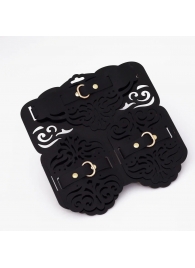 Фигурный набор для БДСМ-игр с узорами и золотистой фурнитурой - Crazy Handmade - купить с доставкой в Кирове