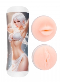 Двусторонний мастурбатор в колбе аниме - вагина и ротик - Tokyo Style - в Кирове купить с доставкой