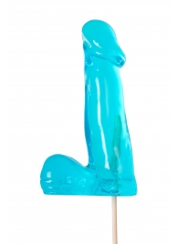 Голубой леденец в форме члена со вкусом блю кюрасао - 173 гр. - Sosuчki - купить с доставкой в Кирове