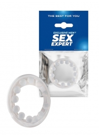 Эрекционное кольцо со стимулирующими шариками на поверхности - Sex Expert - в Кирове купить с доставкой
