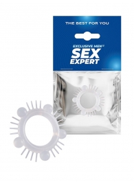 Эластичное эрекционное кольцо с шишечками и шипами - Sex Expert - в Кирове купить с доставкой