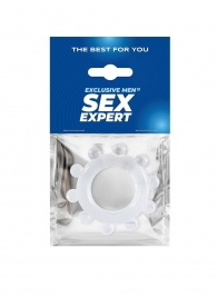 Прозрачное эрекционное кольцо со стимулирующими шариками - Sex Expert - в Кирове купить с доставкой